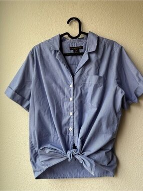 French Connection Tatus Stripe Tie Front Shirt